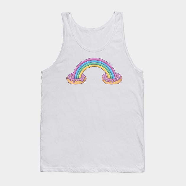 rainbow and donuts Tank Top by gotoup